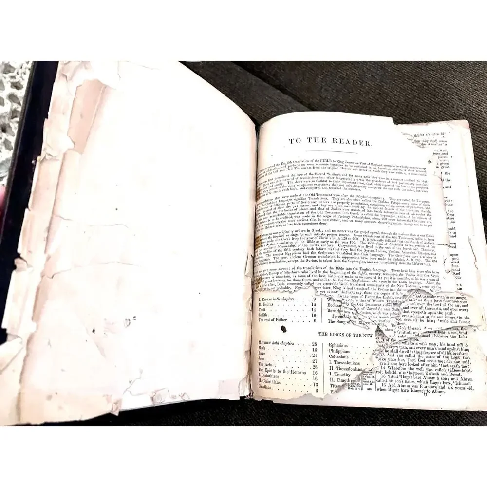 Antique Family Bible with Apocrypha - 1872
